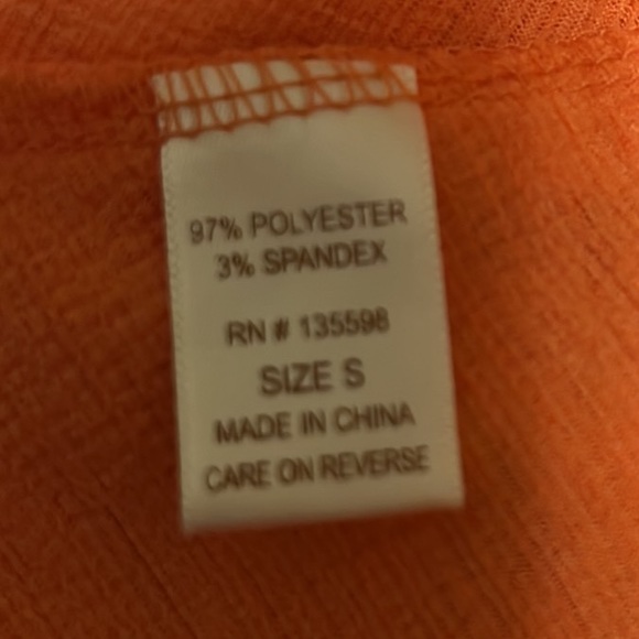 Women’s LIBERTY LOVE, Beachy, Elastic Tie Waist, Long Cover Up, Peach, Small - Picture 4 of 5